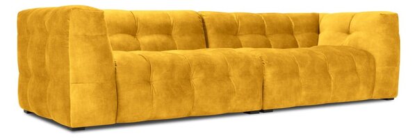 Rumena žametna zofa Windsor & Co Sofas Vesta, 280 cm