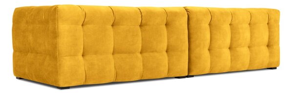 Rumena žametna zofa Windsor & Co Sofas Vesta, 280 cm