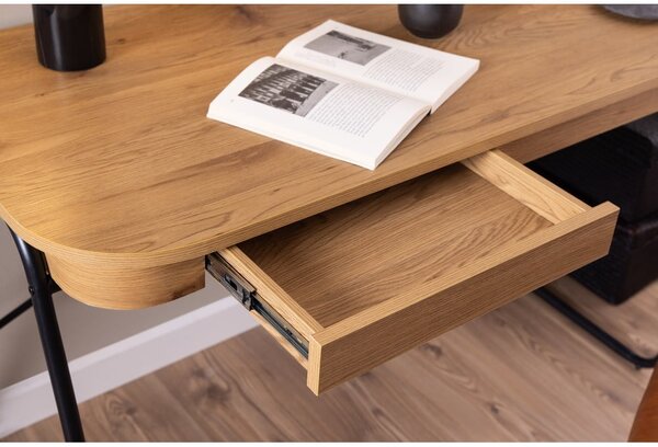 Pisalna miza z mizno ploščo v hrastovem dekorju 60x120 cm Blueton – Actona
