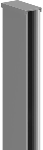 Mexen stenska letev za tuš steno 8 mm, gun metal - 800-00-95