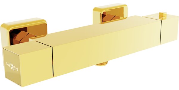 Mexen Cube termostatska prha, zlata - 77200-50
