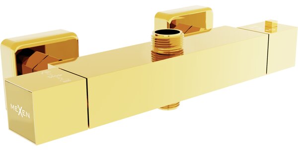 Mexen Cube termostatska pršna baterija, zlata - 77250-50