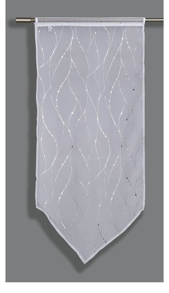 Bela prosojna zavesa 120x60 cm Voile - Gardinia