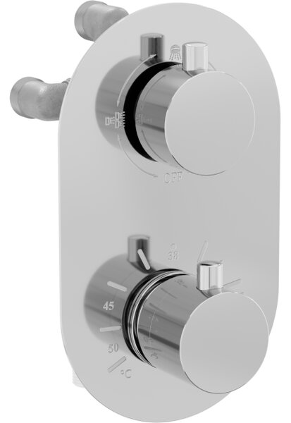 Mexen Kai termostatska kadna in pršna armatura s 3 izhodi, krom - 77602-00