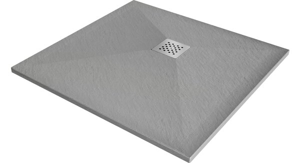 Mexen Stone+ kompozitna tuš kad kvadratna 70 x 70 cm, siva beton - 44617070