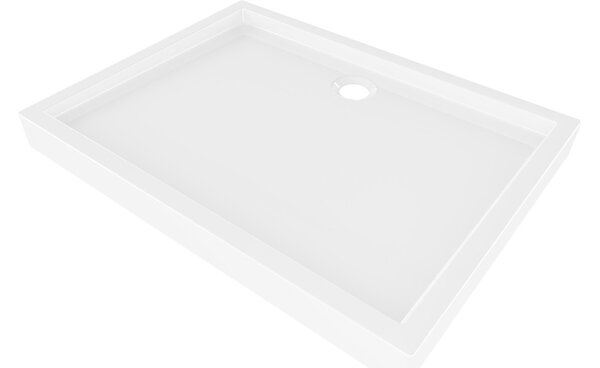 Mexen Flow+ pravokotni tuš kad 100 x 70 cm, bel sijaj - 46R107010H