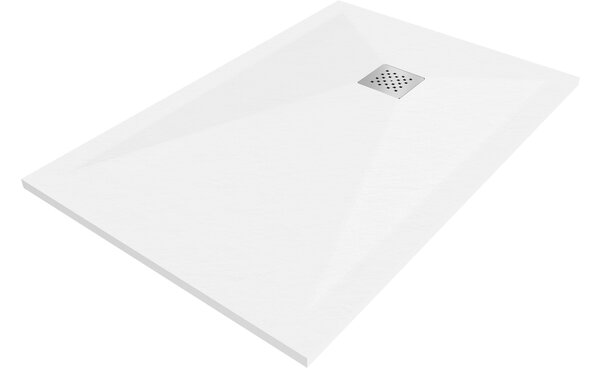 Mexen Stone+ pravokotni kompozitni tuš kad 90 x 80 cm, bela - 44108090