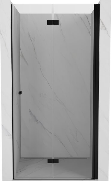 Mexen Mist-F zložljiva pršna vrata desna 65 cm, prozorna, črna - 8A6-065-000-70-00-P