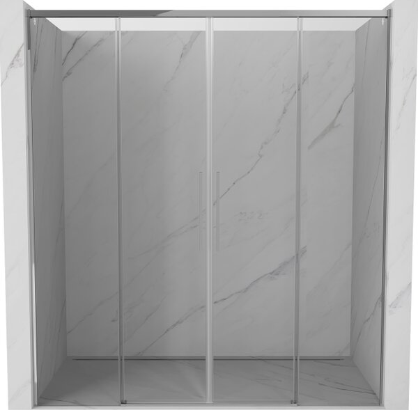 Mexen Rox Duo drsna vrata za prho 180 cm, prozorno, kromirano - 8C2-180-002-01-00