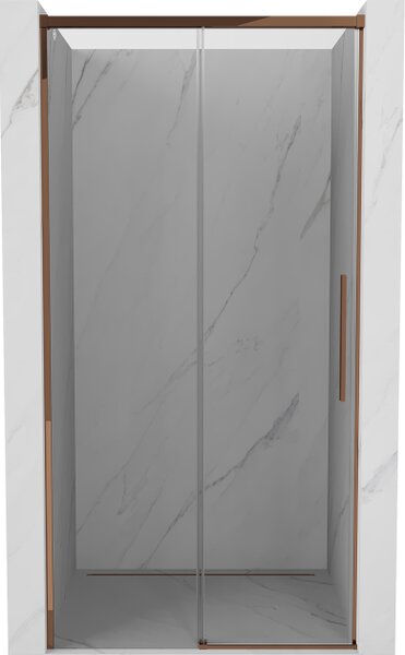 Mexen Rox drsna pršna vrata 110 cm, transparentna, rožnato zlato - 8C2-110-000-60-00