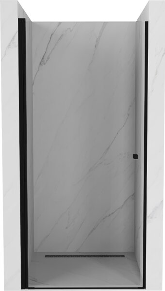 Mexen Pretoria nihajna tuš vrata 70 cm, prozorna, črna - 852-070-000-70-00