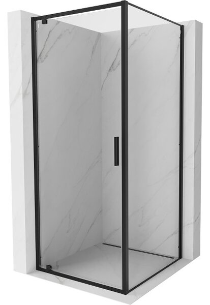 Mexen Exo nihajna tuš kabina 80 x 80 cm, prozorna, črna - 8181-080-080-70-00