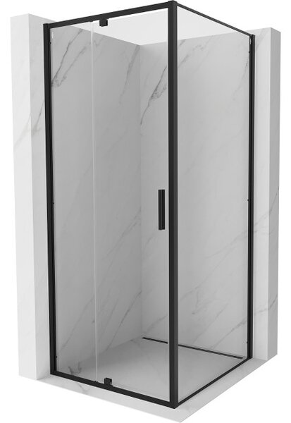Mexen Exo nihajna prha kabina 90 x 90 cm, prozorna, črna - 819-090-090-70-00