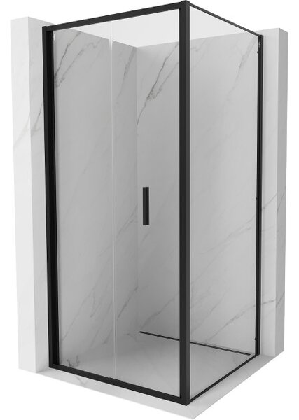 Mexen Exo zložljiva pršna kabina 80 x 80 cm, prozorna, črna - 816-080-080-70-00
