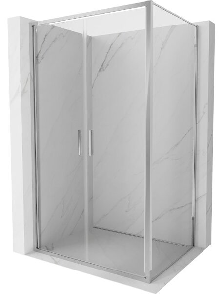 Mexen Exo nagibna tuš kabina 70 x 75 cm, prozorna, kromirana - 814-070-075-01-00