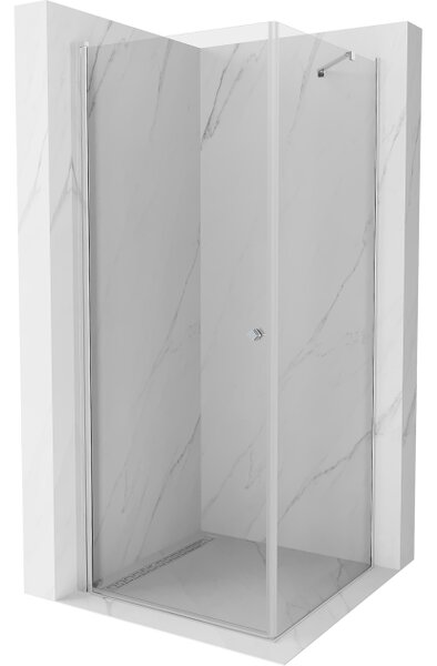 Mexen Pretoria nihajna pršna kabina 80 x 80 cm, prozorna, krom - 852-080-080-01-00