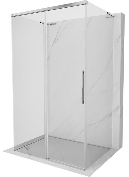 Mexen Rox-3S L tuš kabina, 3-stenska, raztegljiva 90 x 70 cm, prozorna, krom - 8C2L-090-070-01-00-3S