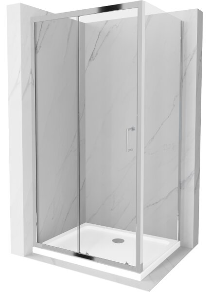 Mexen Apia drsna pršna kabina 90 x 70 cm, prozorna, krom + pladenj Flat - 840-090-070-01-00-4010