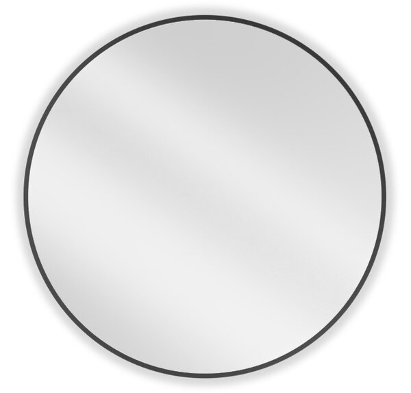 Mexen Loft okroglo kopalniško ogledalo 80 cm, črn okvir - 9850-080-080-000-70