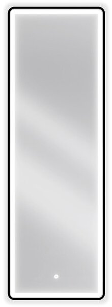Mexen Coro kopalniško kopalniško ogledalo 50 x 150 cm, LED 6000K, proti megli, črni okvir - 9817-050-150-611-70
