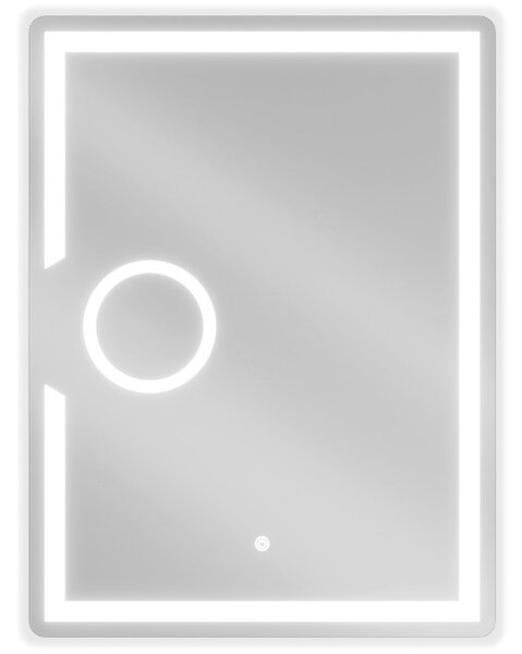 Mexen Onyx kopalniško ogledalo s kozmetičnim ogledalom 60 x 80 cm, LED 6000K, protivlož - 9813-060-080-611-00