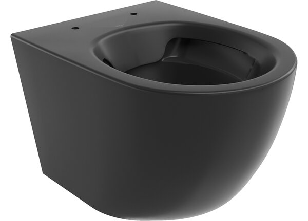 Mexen Lena WC školjka Rimless, črna mat - 3322XX85