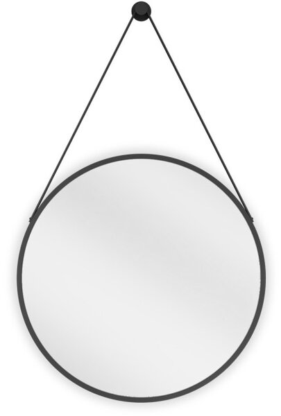 Mexen String okroglo kopalniško ogledalo 50 cm, črn okvir - 9854-050-050-000-70