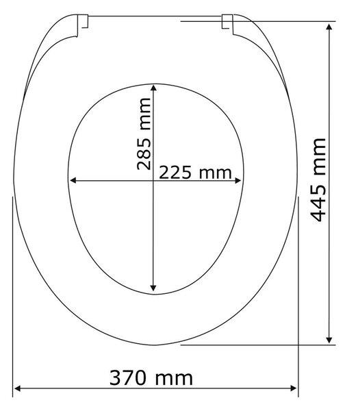 Bela WC deska z enostavnim zapiranjem Wenko Rieti, 44,5 x 37 cm