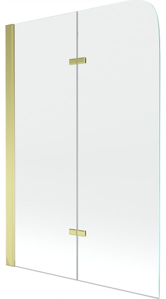 Mexen Felix tuš paravan z dvema kriloma 80 x 140 cm, prozoren, zlati - 890-080-002-50-00