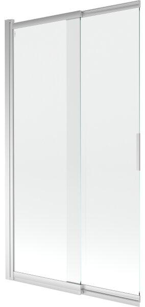 Mexen Fox prha za kad kopalniška 2-krilna drsna 100 x 150 cm, prozorna, krom - 891-100-002-01-00