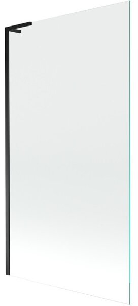Mexen Next L kopalna zavesa za kad s 1 krilom 100 x 150 cm, prozorna, črna - 895-100-000-03-00-70