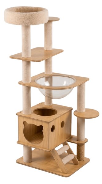 Mačje drevo praskalnik HAPPY CAT 147x40x40 cm, bež