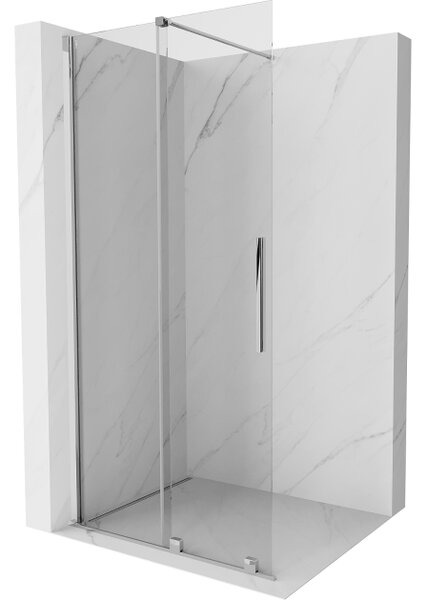 Mexen Velar drsna tuš stena Walk-in 70 x 200 cm, prozorna 8 mm, krom - 871-070-000-03-01