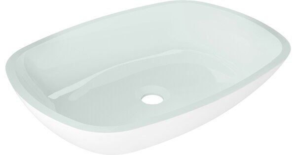 Mexen Araks steklena umivalnica na pultu 54 x 39 cm, bela - 24155430