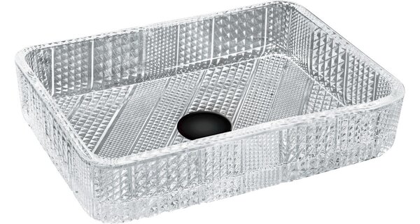 Mexen Akra steklena nadpultna umivalnika 46 x 33 cm, prozorna - 24024600