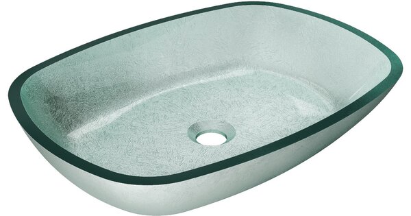 Mexen Araks steklena umivalnica nad pultom 54 x 39 cm, srebrna - 24155411