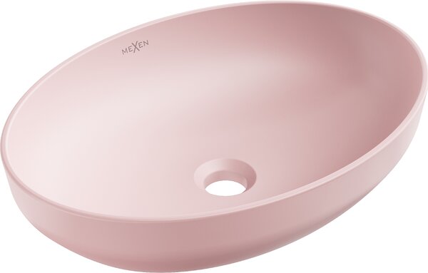 Mexen Cornelia umivalnik na pultu 50 x 37 cm, roza mat - 21885044