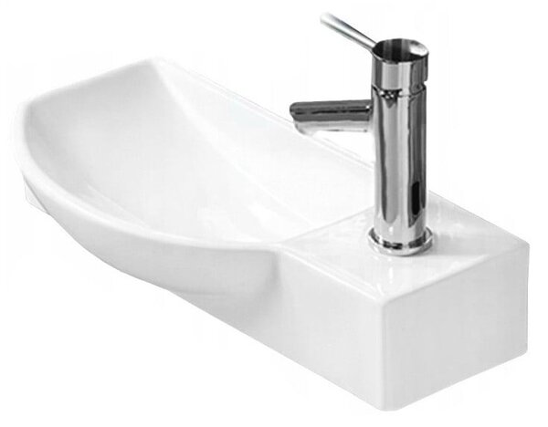 Mexen Hugo umivalnik nadpultni levi 50 x 23 cm, bel - 21255000L