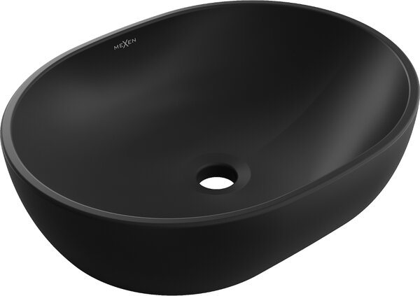 Mexen Viki umivalnik nasadni 48 x 35 cm, črna mat - 21054885