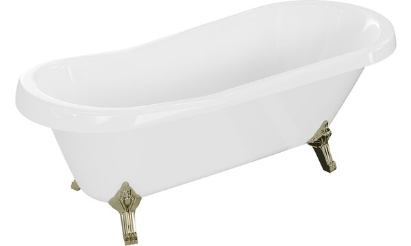 Mexen Retro kopalna kad za prostoje 170 x 75 cm, bela, zlate noge - 53251707500-50