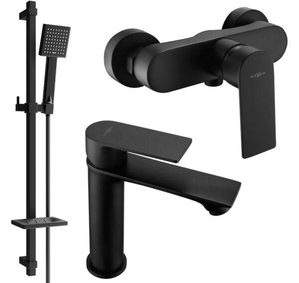 Mexen Royo DQ45 črni tuš komplet - 72204DQ45-70