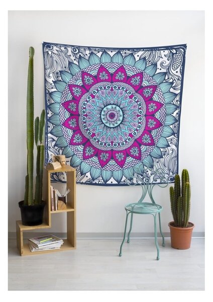 Tapiserija 140x140 cm Blue Dreamcatcher – Really Nice Things