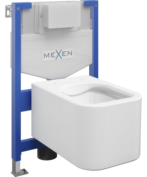 Mexen Elis vgradni WC set Fenix XS-F z WC školjko, bel sijaj - 6803391XX00