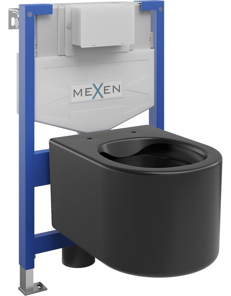 Mexen Sofia vgradni WC set Fenix XS-F z WC školjko, črna mat - 6803354XX85