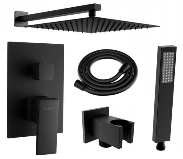Mexen Uno DR02 podometni pršni set, črn - 71435DR02-70
