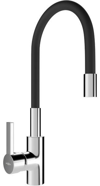 Mexen Flex kuhinjska armatura, krom/črna - 670900-07