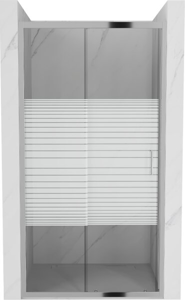 Mexen Apia drsna tuš vrata 90 cm, trakovi, krom - 845-090-000-01-20