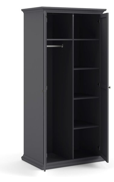 Siva garderobna omara 96x201 cm Paris – Tvilum