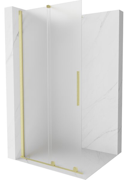 Mexen Velar drsna Walk-in tuš stena 80 x 200 cm, zmrzal 8 mm, zlata brušena - 871-080-000-33-55