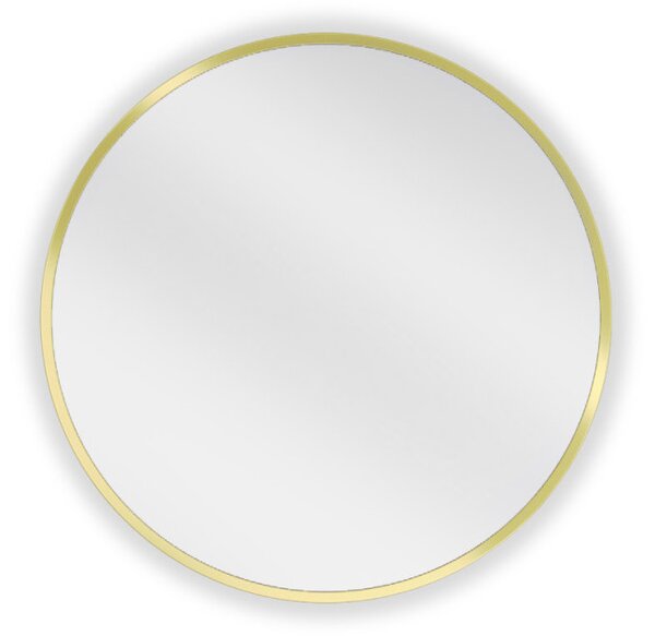 Mexen Loft okroglo kopalniško ogledalo 30 cm, zlati okvir - 9850-030-030-000-50